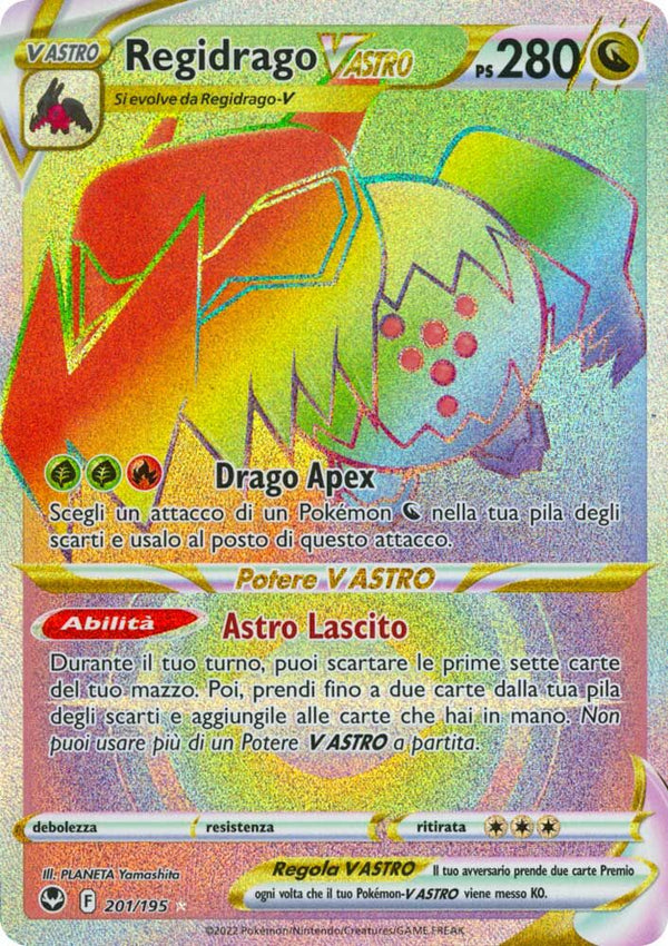 Regidrago-V ASTRO 201/195 Rara Segreta - ITA - Near Mint - Spada e Scudo - Tempesta Argentata - Carta Pokemon