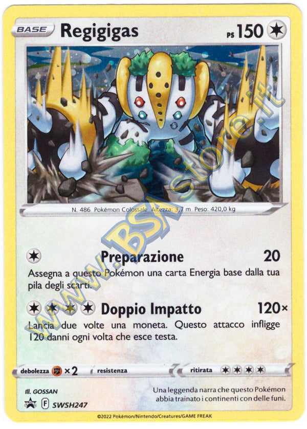 Regigigas SWSH247 Holo - ITA - Near Mint - Promo Spada e Scudo - Carta Pokemon