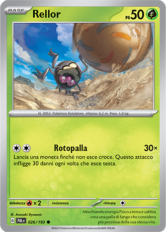 Rellor 026/193 - ITA - Near Mint - Scarlatto e Violetto - Evoluzioni a Paldea - Carta Pokemon