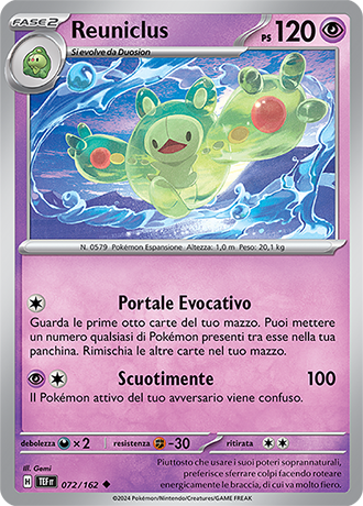 Reuniclus 072/162 - ITA - Near Mint - Scarlatto e Violetto - CronoForze - Carta Pokemon