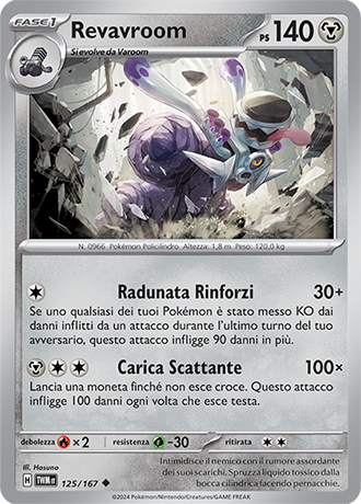 Revavroom 125/167 Non Comune - ITA - Near Mint - Scarlatto e Violetto - Crepuscolo Mascherato - Carta Pokemon