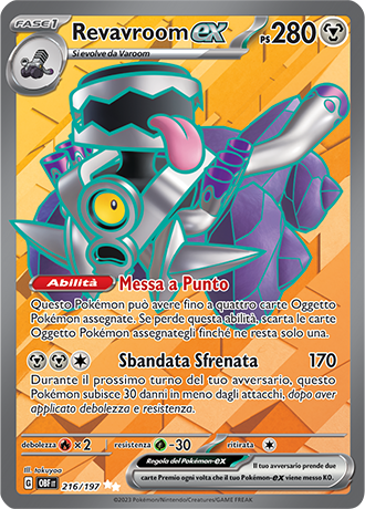 Revavroom-ex 216/197 Full Art - ITA - Near Mint - Scarlatto e Violetto - Ossidiana Infuocata - Carta Pokemon