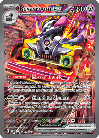 Revavroom-ex 224/197 Alternative Art - ITA - Near Mint - Scarlatto e Violetto - Ossidiana Infuocata - Carta Pokemon