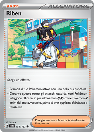 Riben 154/167 Non Comune - ITA - Near Mint - Scarlatto e Violetto - Crepuscolo Mascherato - Carta Pokemon