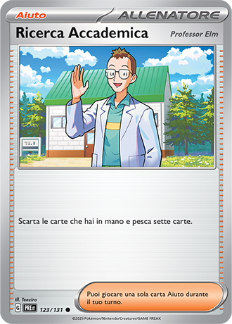 Ricerca Accademica (Professor Elm) 123/131 Reverse Holo Pokéball - ITA - Near Mint - Scarlatto e Violetto - Evoluzioni Prismatiche - Carta Pokemon