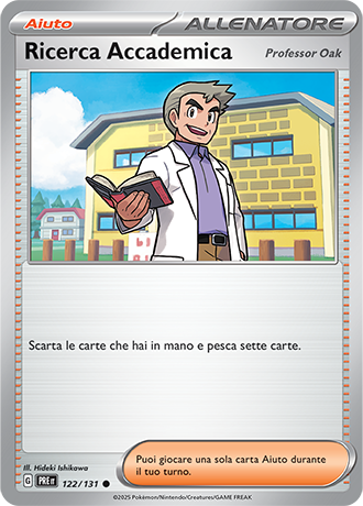 Ricerca Accademica (Professor Oak) 122/131 Reverse Holo Masterball - ITA - Near Mint - Scarlatto e Violetto - Evoluzioni Prismatiche - Carta Pokemon