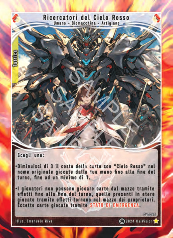 Ricercatori del Cielo Rosso OV - 045 Rara Foil - 1a Edizione - ITA - Near Mint - Oppressione Vacua - Carta Creatures of Exo