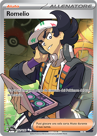 Romelio 252/193 Full Art - ITA - Near Mint - Scarlatto e Violetto - Evoluzioni a Paldea - Carta Pokemon