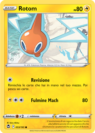 Rotom 053/195 - ITA - Near Mint - Spada e Scudo - Tempesta Argentata - Carta Pokemon