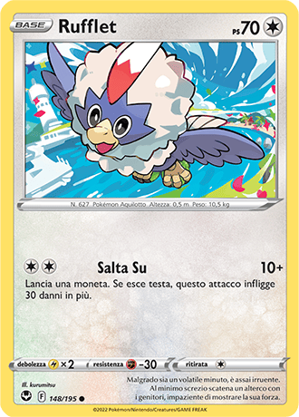 Rufflet 148/195 - ITA - Near Mint - Spada e Scudo - Tempesta Argentata - Carta Pokemon