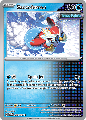 Saccoferreo 062/167 Non Comune - ITA - Near Mint - Scarlatto e Violetto - Crepuscolo Mascherato - Carta Pokemon