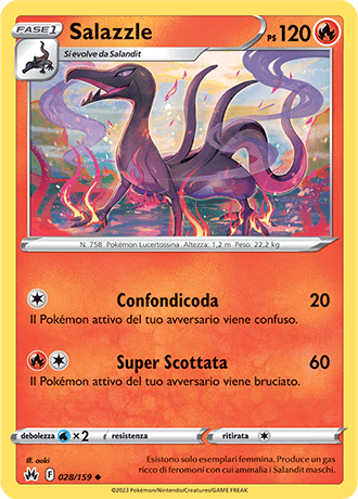 Salazzle 028/159 - ITA - Near Mint - Spada e Scudo - Zenit Regale - Carta Pokemon