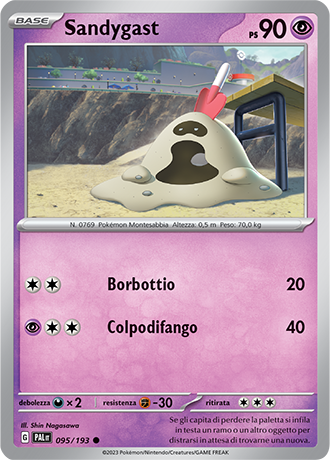 Sandygast 095/193 - ITA - Near Mint - Scarlatto e Violetto - Evoluzioni a Paldea - Carta Pokemon