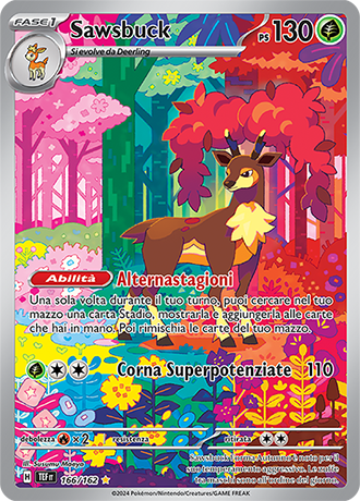 Sawsbuck 166/162 Illustrazione Rara - ITA - Near Mint - Scarlatto e Violetto - CronoForze - Carta Pokemon