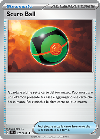 Scuro Ball 175/191 - ITA - Near Mint - Scarlatto e Violetto - Scintille Folgoranti - Carta Pokemon 0