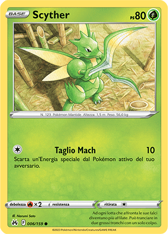 Scyther 006/159 - ITA - Near Mint - Spada e Scudo - Zenit Regale - Carta Pokemon