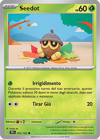 Seedot 003/162 - ITA - Mint - Scarlatto e Violetto - CronoForze - Carta Pokemon