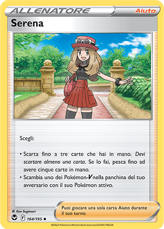 Serena 164/195 - ITA - Near Mint - Spada e Scudo - Tempesta Argentata - Carta Pokemon