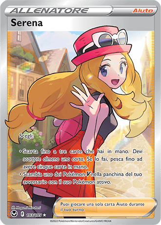 Serena 193/195 Full Art - ITA - Near Mint - Spada e Scudo - Tempesta Argentata - Carta Pokemon