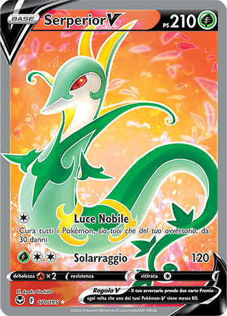 Serperior-V 170/195 Full Art - ITA - Near Mint - Spada e Scudo - Tempesta Argentata - Carta Pokemon