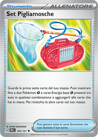 Set Pigliamosche 102/131 Reverse Holo Masterball - ITA - Near Mint - Scarlatto e Violetto - Evoluzioni Prismatiche - Carta Pokemon