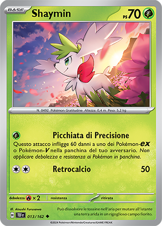 Shaymin 013/162 - ITA - Mint - Scarlatto e Violetto - CronoForze - Carta Pokemon