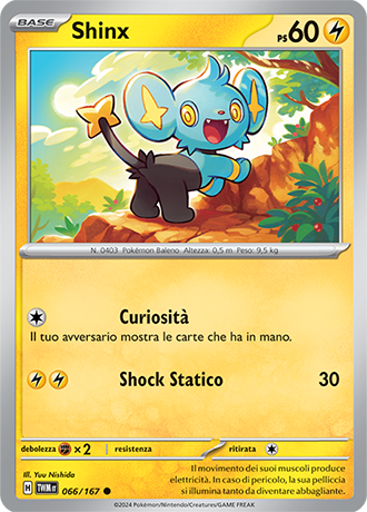 Shinx 066/167 Comune - ITA - Near Mint - Scarlatto e Violetto - Crepuscolo Mascherato - Carta Pokemon