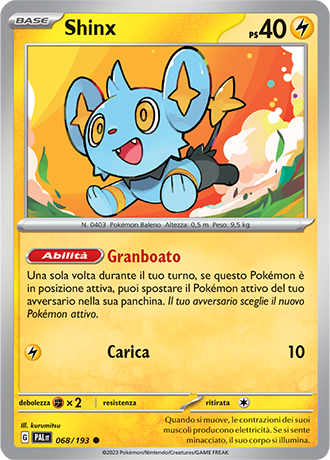 Shinx 068/193 - ITA - Near Mint - Scarlatto e Violetto - Evoluzioni a Paldea - Carta Pokemon