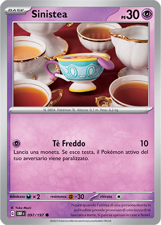 Sinistea 097/197 - ITA - Near Mint - Scarlatto e Violetto - Ossidiana Infuocata - Carta Pokemon