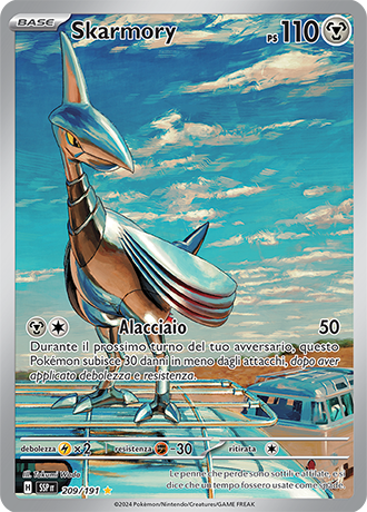 Skarmory 209/191 - ITA - Near Mint - Scarlatto e Violetto - Scintille Folgoranti - Carta Pokemon 0