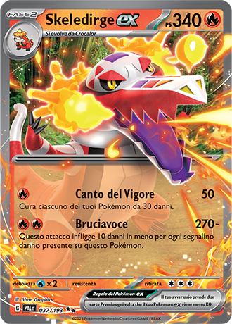 Skeledirge ex 037/193 - ITA - Near Mint - Scarlatto e Violetto - Evoluzioni a Paldea - Carta Pokemon