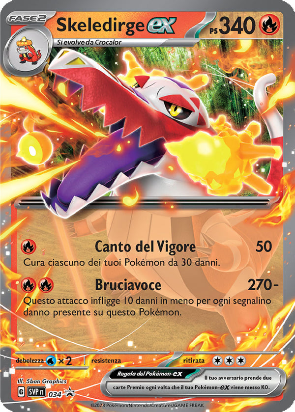 Skeledirge-ex SVP 034 - ITA - Near Mint - Promo Scarlatto e Violetto - Carta Pokemon