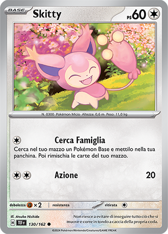 Skitty 130/162 - ITA - Near Mint - Scarlatto e Violetto - CronoForze - Carta Pokemon