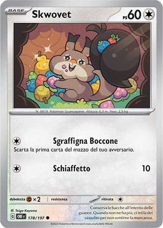 Skwovet 178/197 - ITA - Near Mint - Scarlatto e Violetto - Ossidiana Infuocata - Carta Pokemon