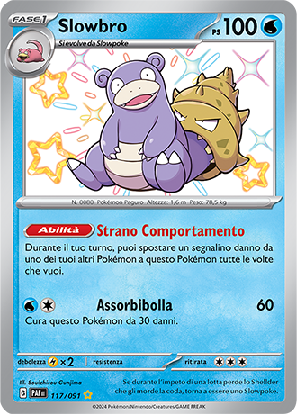 Slowbro Shiny 117/091 - ITA - Near Mint - Scarlatto e Violetto - Destino di Paldea - Carta Pokemon