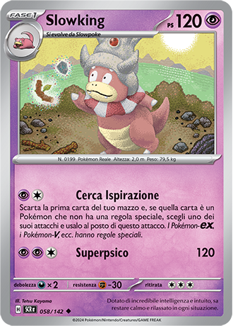 Slowking 058/142 - ITA - Near Mint - Scarlatto e Violetto - Corona Astrale - Carta Pokemon