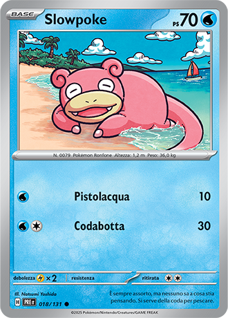 Slowpoke 018/131 Reverse Holo Pokéball - ITA - Near Mint - Scarlatto e Violetto - Evoluzioni Prismatiche - Carta Pokemon