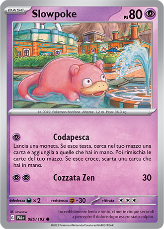 Slowpoke 085/193 - ITA - Near Mint - Scarlatto e Violetto - Evoluzioni a Paldea - Carta Pokemon