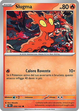 Slugma 028/162 - ITA - Near Mint - Scarlatto e Violetto - CronoForze - Carta Pokemon