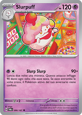 Slurpuff 090/167 Non Comune - ITA - Near Mint - Scarlatto e Violetto - Crepuscolo Mascherato - Carta Pokemon