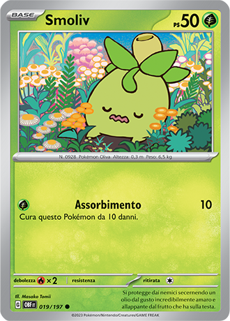 Smoliv 019/197 - ITA - Near Mint - Scarlatto e Violetto - Ossidiana Infuocata - Carta Pokemon