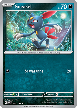 Sneasel 133/193 - ITA - Near Mint - Scarlatto e Violetto - Evoluzioni a Paldea - Carta Pokemon