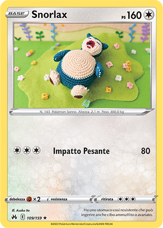 Snorlax 109/159 - ITA - Near Mint - Spada e Scudo - Zenit Regale - Carta Pokemon