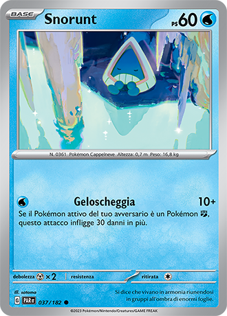 Snorunt 037/182 - ITA - Near Mint - Scarlatto e Violetto - Paradosso Temporale - Carta Pokemon