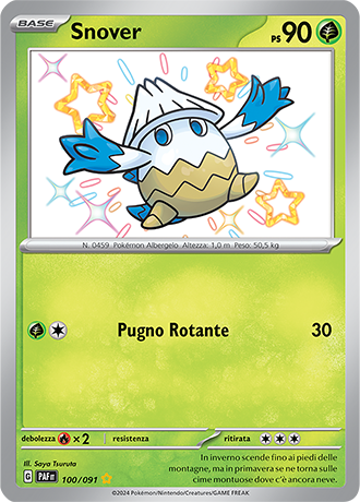 Snover Shiny 100/091 - ITA - Near Mint - Scarlatto e Violetto - Destino di Paldea - Carta Pokemon