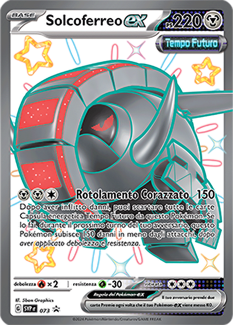 Solcoferreo EX Shiny SVP 073 Full Art - ITA - Near Mint - Promo Scarlatto e Violetto - Carta Pokemon