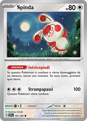 Spinda 151/182 - ITA - Near Mint - Scarlatto e Violetto - Paradosso Temporale - Carta Pokemon