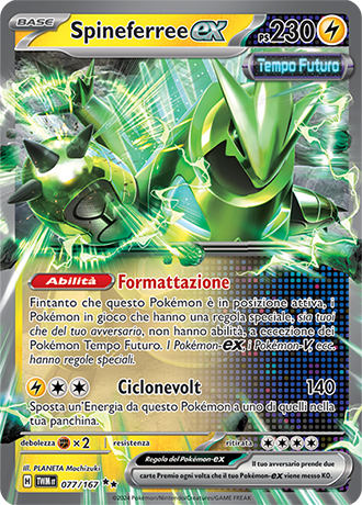 Spineferree-ex 077/167 Rara Doppia - ITA - Near Mint - Scarlatto e Violetto - Crepuscolo Mascherato - Carta Pokemon