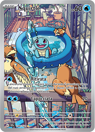 Squirtle 148/142 - ITA - Near Mint - Scarlatto e Violetto - Corona Astrale - Carta Pokemon