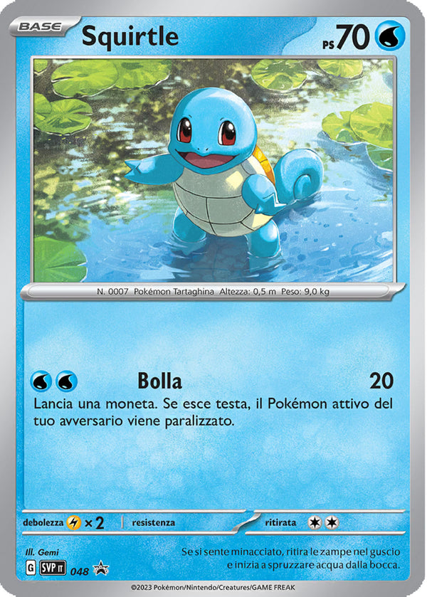 Squirtle SVP 048 Holo Collezione 151 - ITA - Near Mint - Promo Scarlatto e Violetto - Carta Pokemon